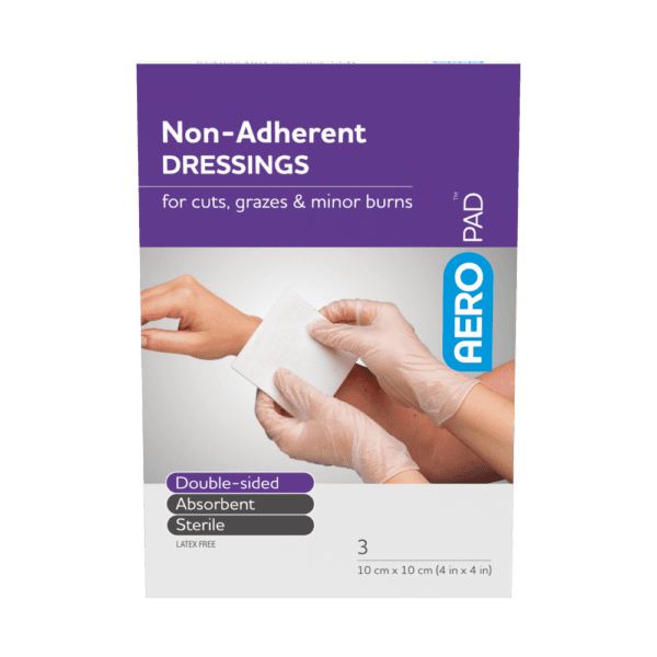 AEROPAD Non-Adherent Dressing 10 x 10cm Box/3